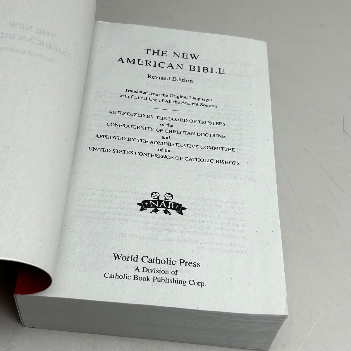 The New American Bible Revised Edition (Red)