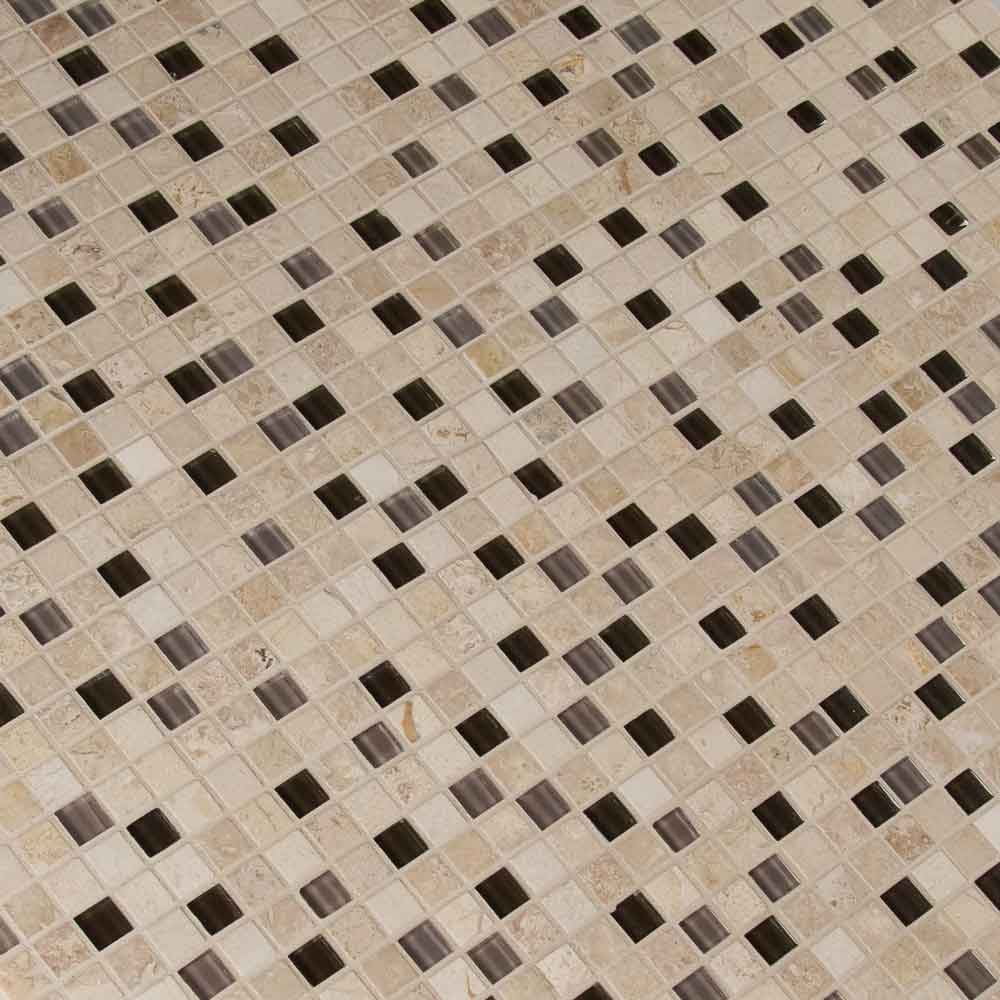 Cafe Noce Glass Stone Blend 5/8x5/8x8mm Mosaic - MSI Collection