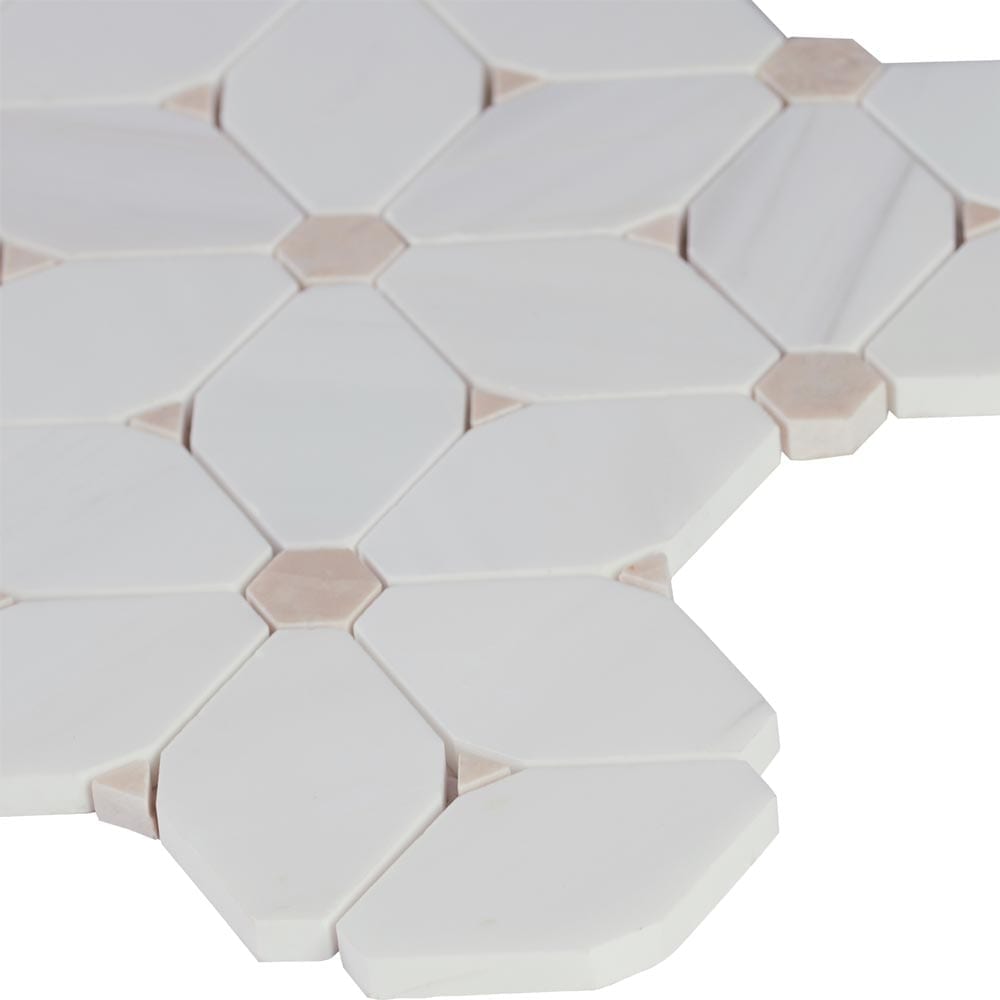 Cecily 10.83"x12.6" Polished Marble Mesh-Mounted Mosaic Tile Pattern- MSI Collection
