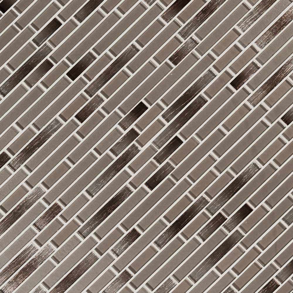 Champagne Blend Interlocking 11.75" x 12" Glass Mesh-Mounted Mosaic Tile Pattern-MSI Collection