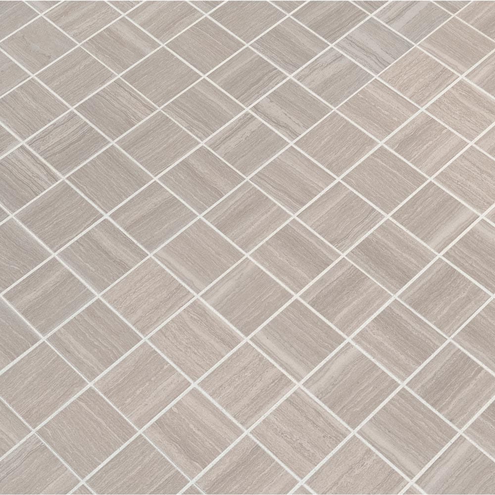 Charisma White 12"x12" Ceramic Mesh-Mounted Mosaic Tile 2"x2"- MSI Collection
