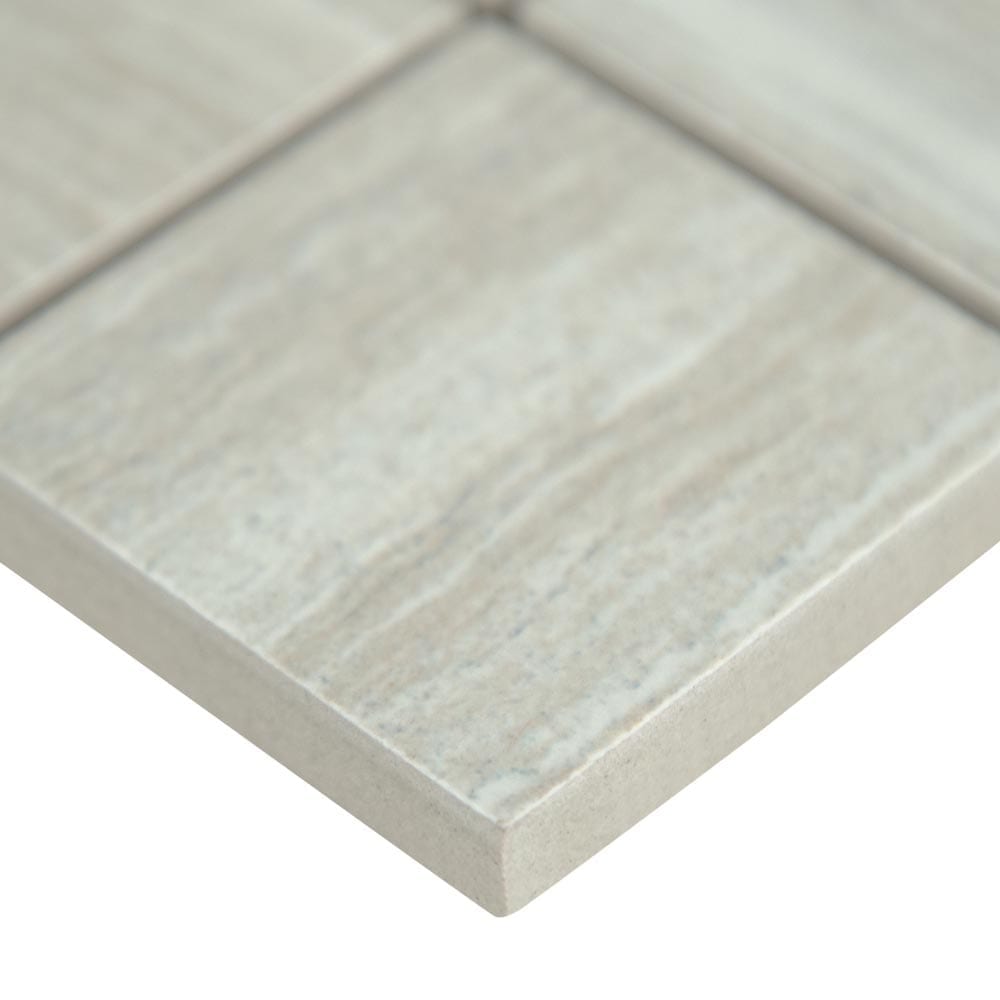 Charisma White 12"x12" Ceramic Mesh-Mounted Mosaic Tile 2"x2"- MSI Collection
