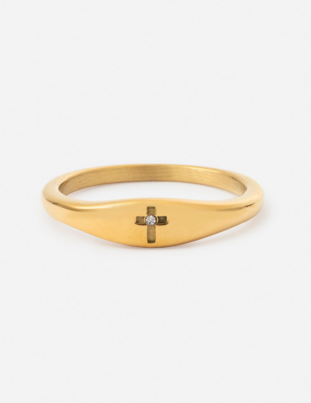 "Cross Gemstone" Ring