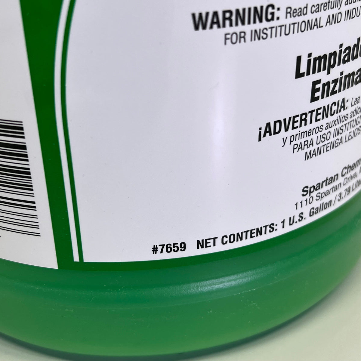 Limpiador de pisos enzimático sin enjuague SPARTAN Sparclean Sure Step, 1 galón, verde, 59