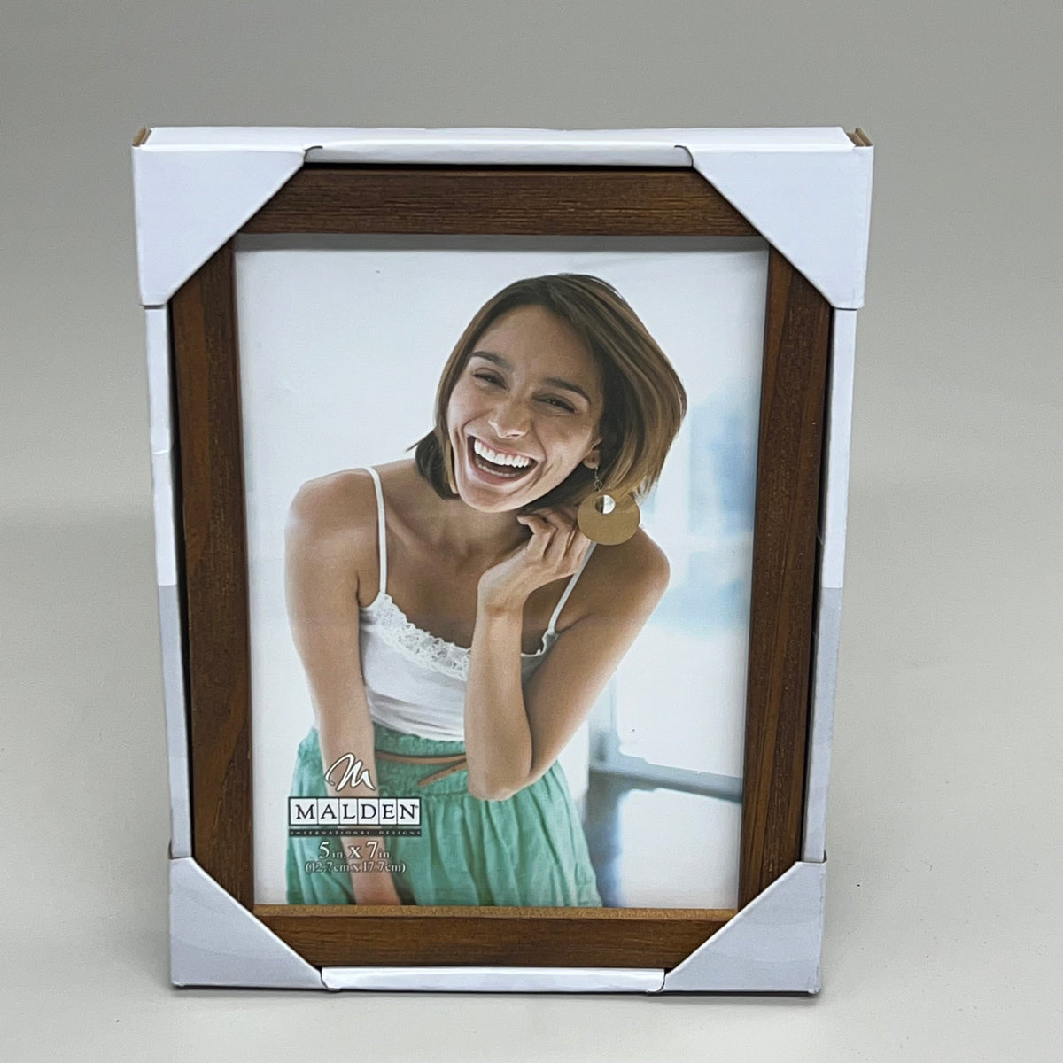 Marco de fotos de madera MALDEN (paquete de 3) Wall Decor Concepts, 12,7 x 18,8 cm, castaño 2332-57 