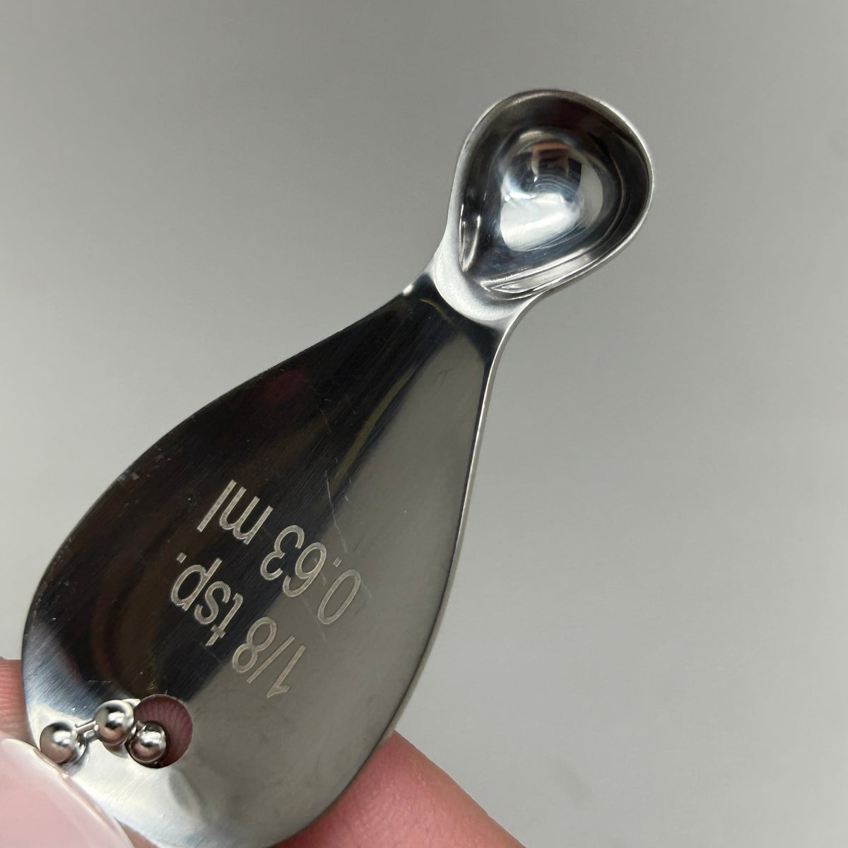 RSVP Teardrop Oval Stainless Steel Measuring Spoon Set (5-Piece)