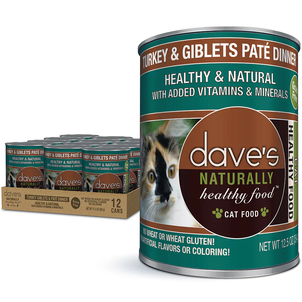 Dave's Pet Food Naturally Healthy – Turkey & Giblets Dinner Pâté (12.5oz)
