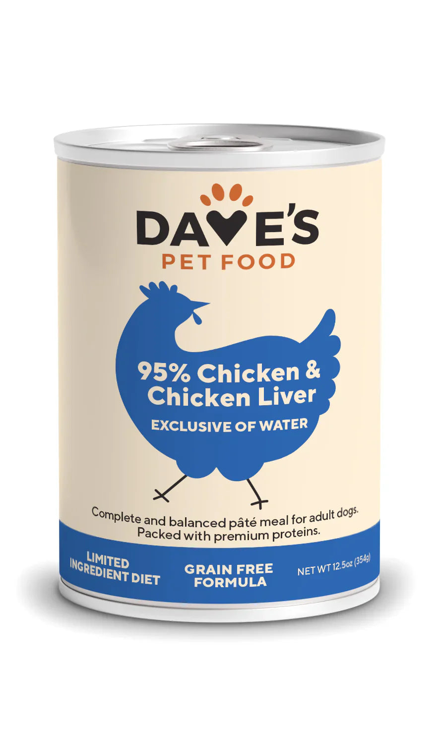 Dave's 95% Premium Meats™ – Chicken & Chicken Liver (12.5oz)