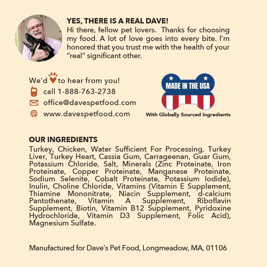 Dave's 95% Premium Meats™ Turkey & Chicken (12.5oz)