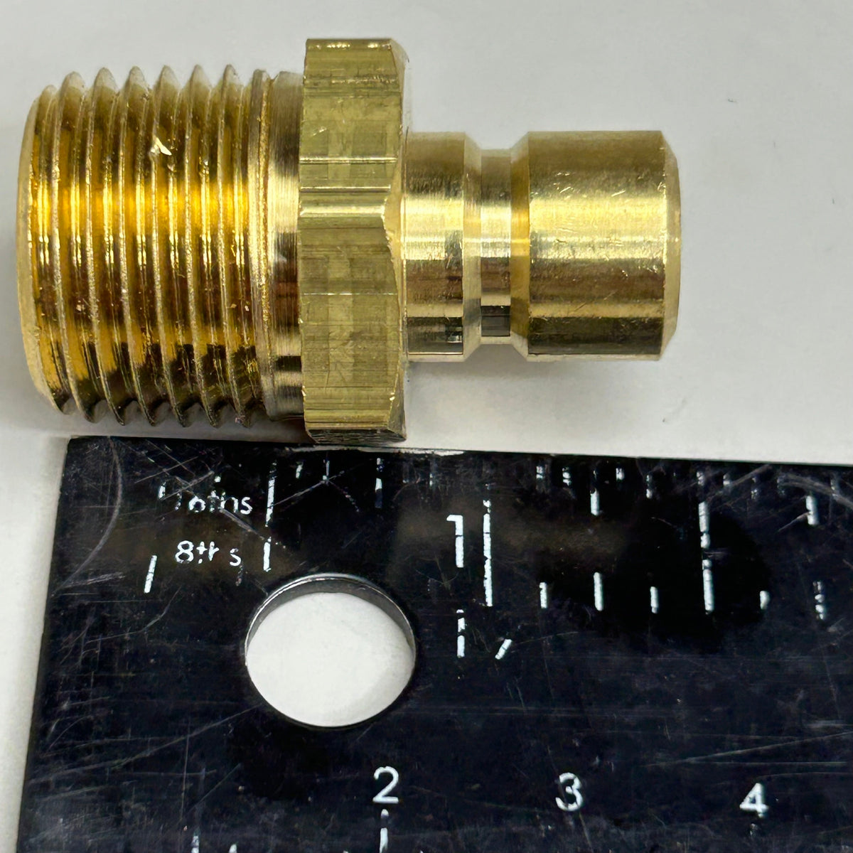 PLASTIC PROCESS EQUIPMENT (10 Pack) Male Plug Fitting 3/8" ID 1/2" NPT Brass  PPEB354