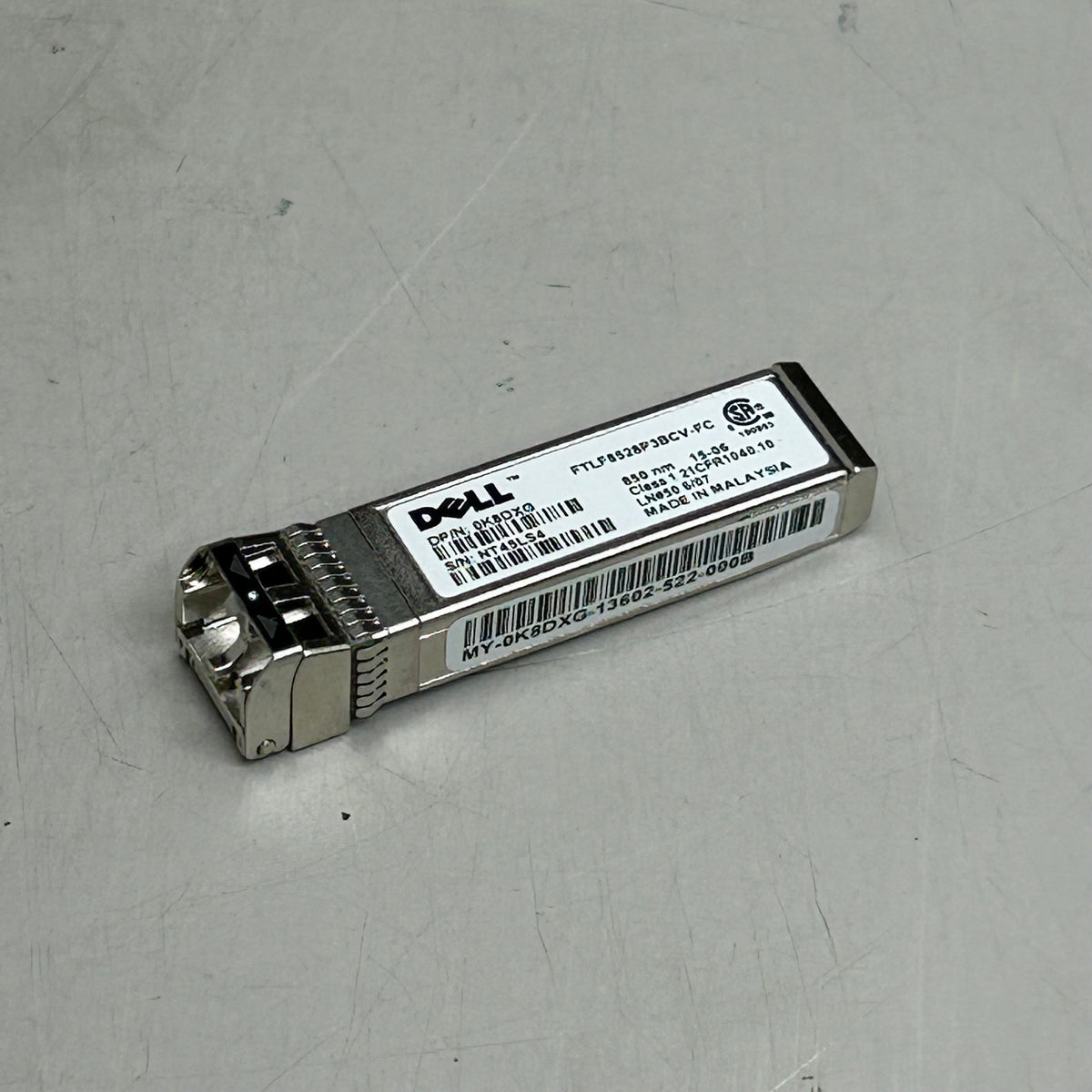Transceptor DELL Networking de 850 nm de longitud de onda 8Gbe FTLF8528P3BCV-FC