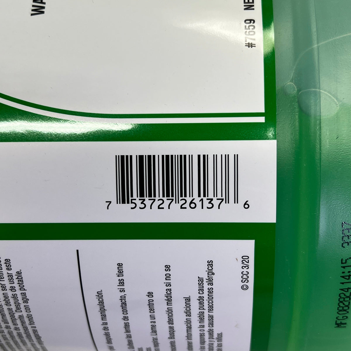 Limpiador de pisos enzimático sin enjuague SPARTAN Sparclean Sure Step, 1 galón, verde, 59