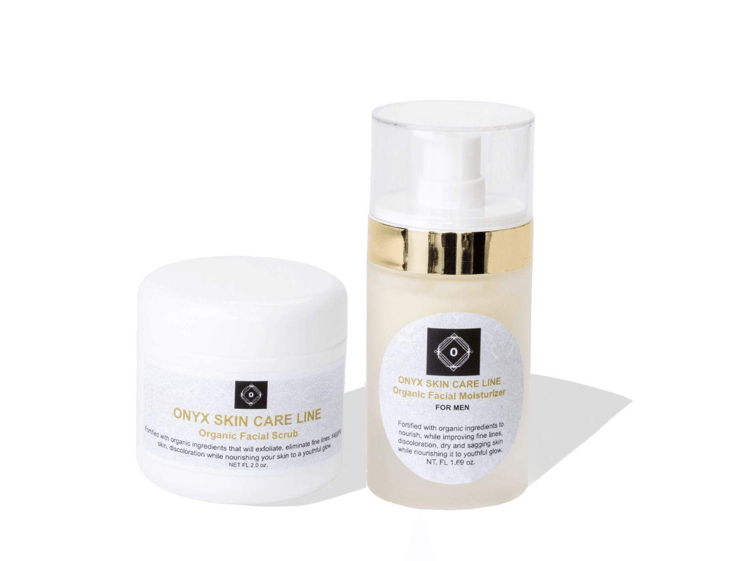 Anti-Acne Organic Two-Step System Facial Scrub and Moisturizer - For MEN