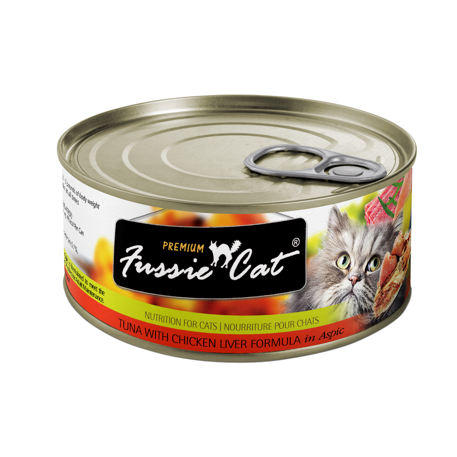 Fussie Cat Atún Premium Con Hígado De Pollo En Aspic (2.82oz)