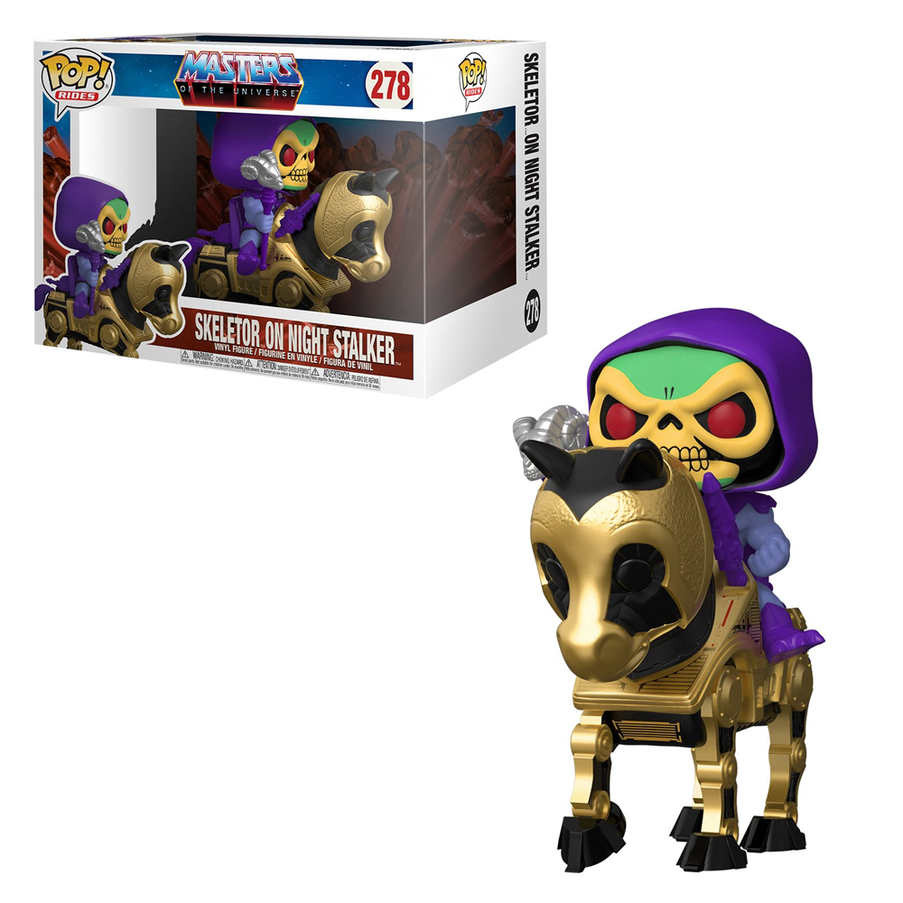 Funko POP! Rides: Masters of the Universe - Figura de vinilo de Skeletor con Acechador Nocturno n.° 278