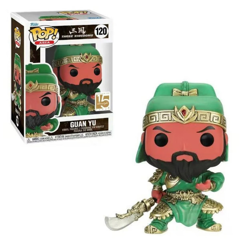 Funko POP! Tres Reinos - Figura de vinilo de Guan Yu n.° 120, exclusiva de MindStyle