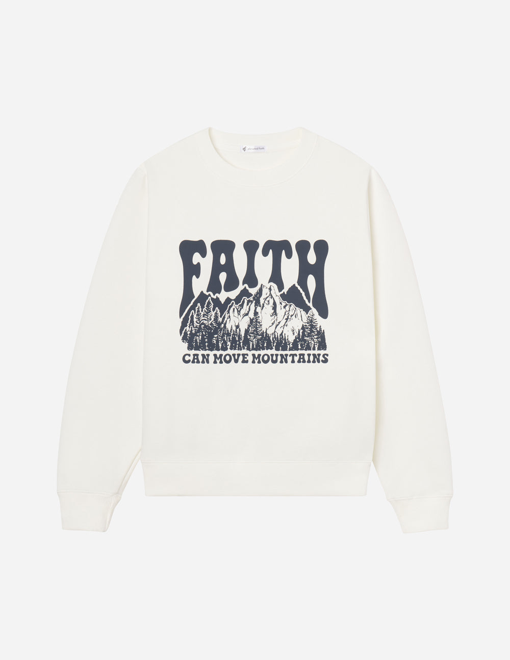 Sudadera unisex con cuello redondo "La fe puede mover montañas"