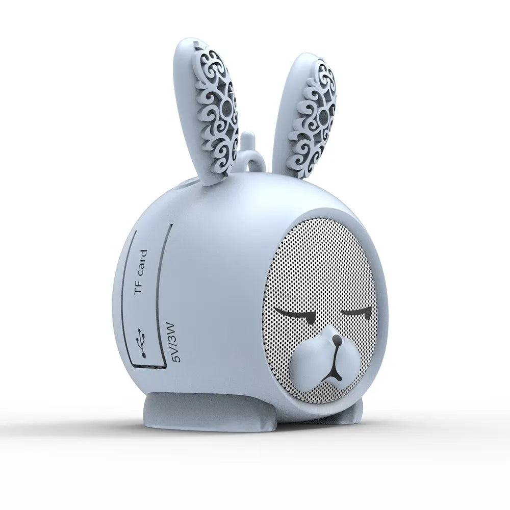 Altavoz Bluetooth portátil con forma de conejito