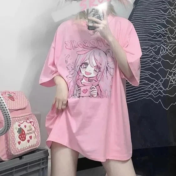 Camiseta de confesión de amor de chica kawaii