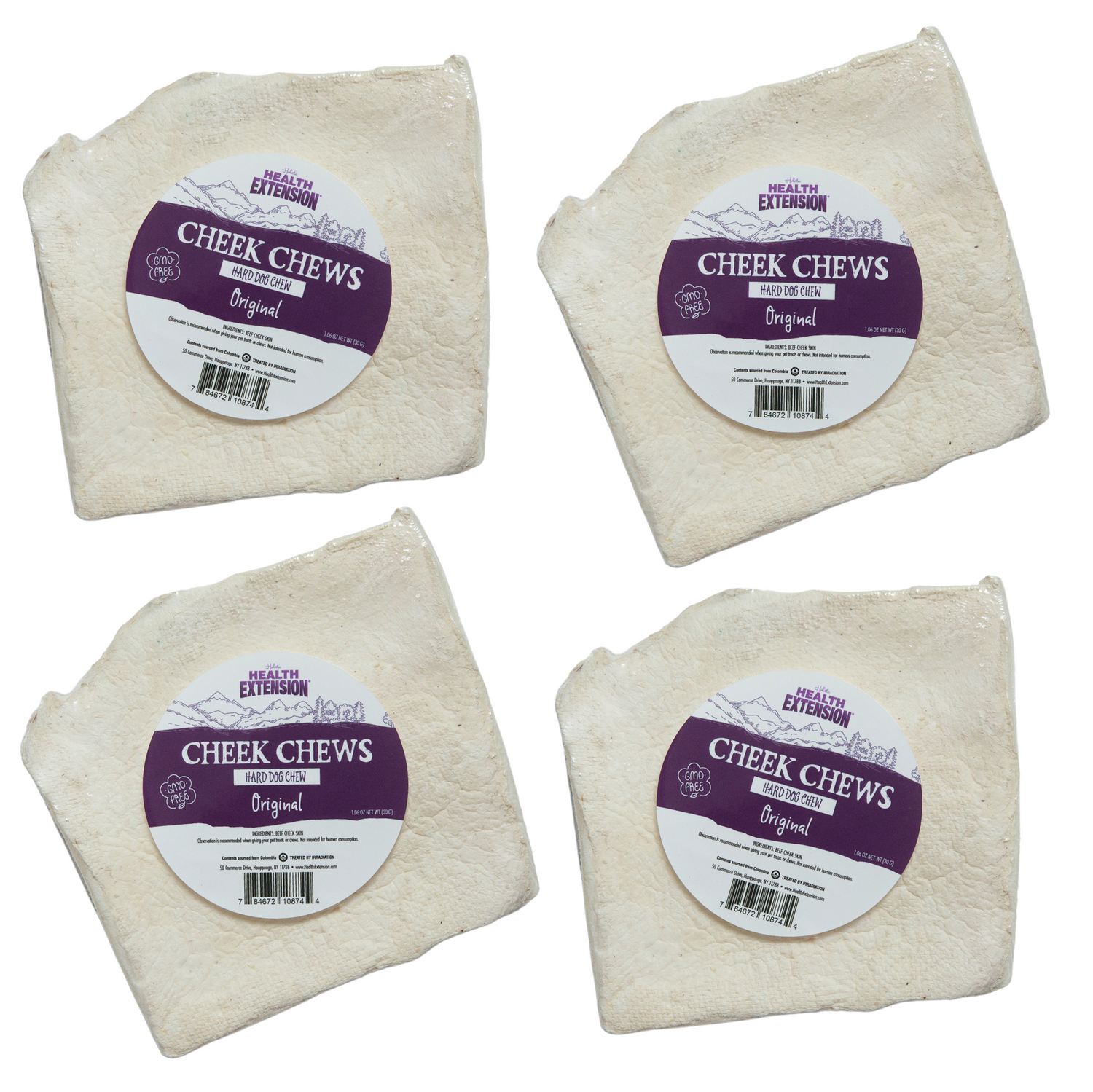 Health Extension Cheek Chews – Mordedor Duro Original para Perros