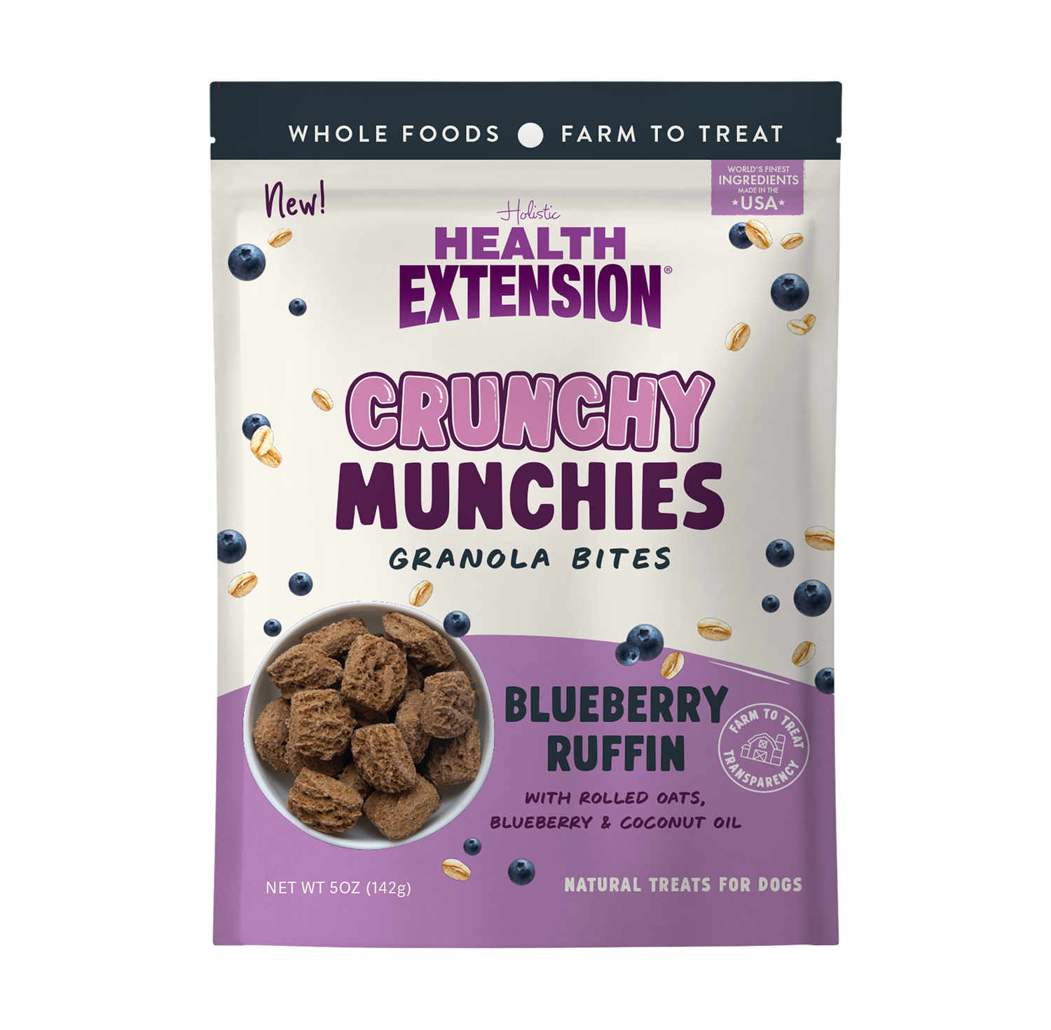 Crunchy Munchies Granola Bites – Blueberry Ruffin Wholesome Treats