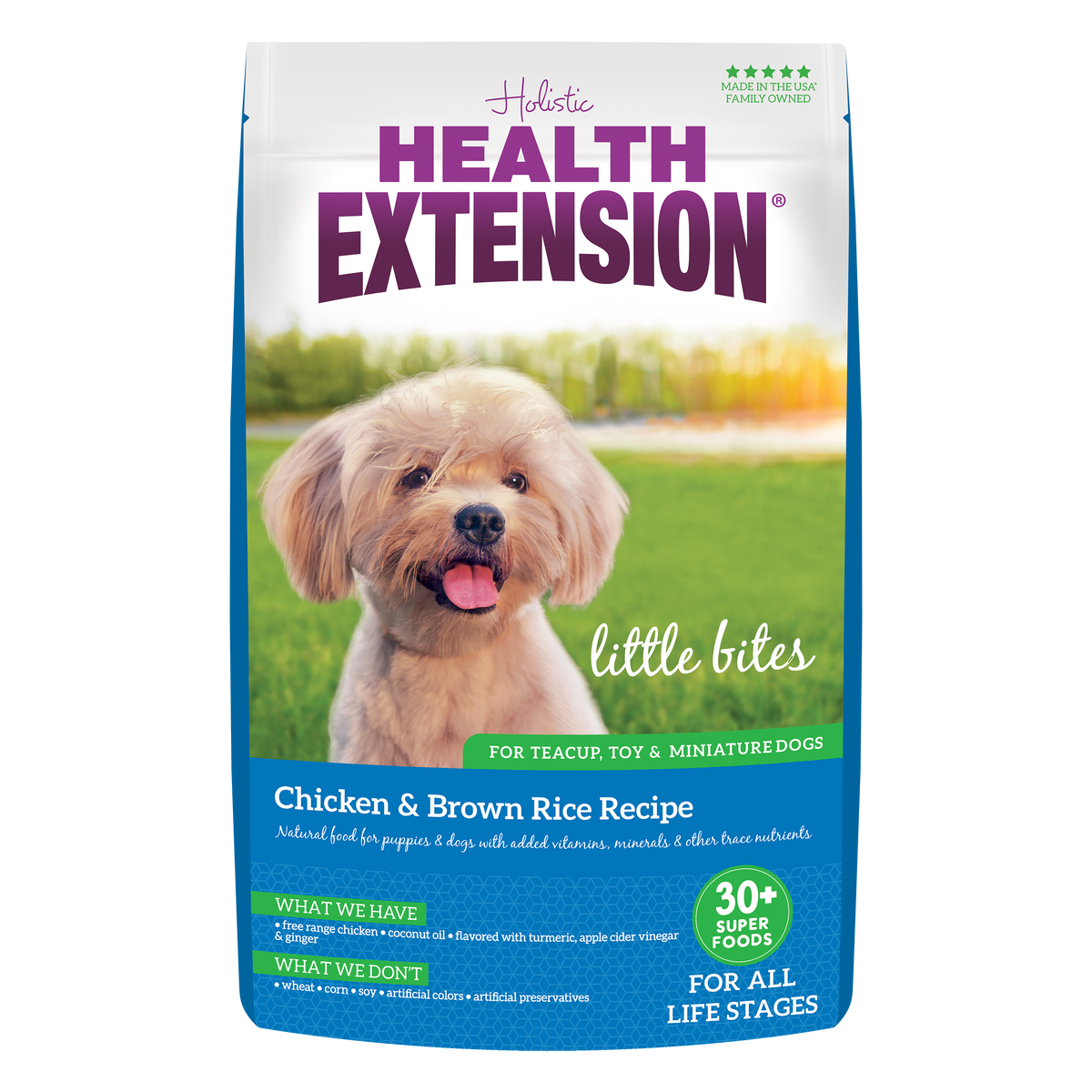 Little Bites Chicken & Brown Rice Recipe – Small Breed Formula