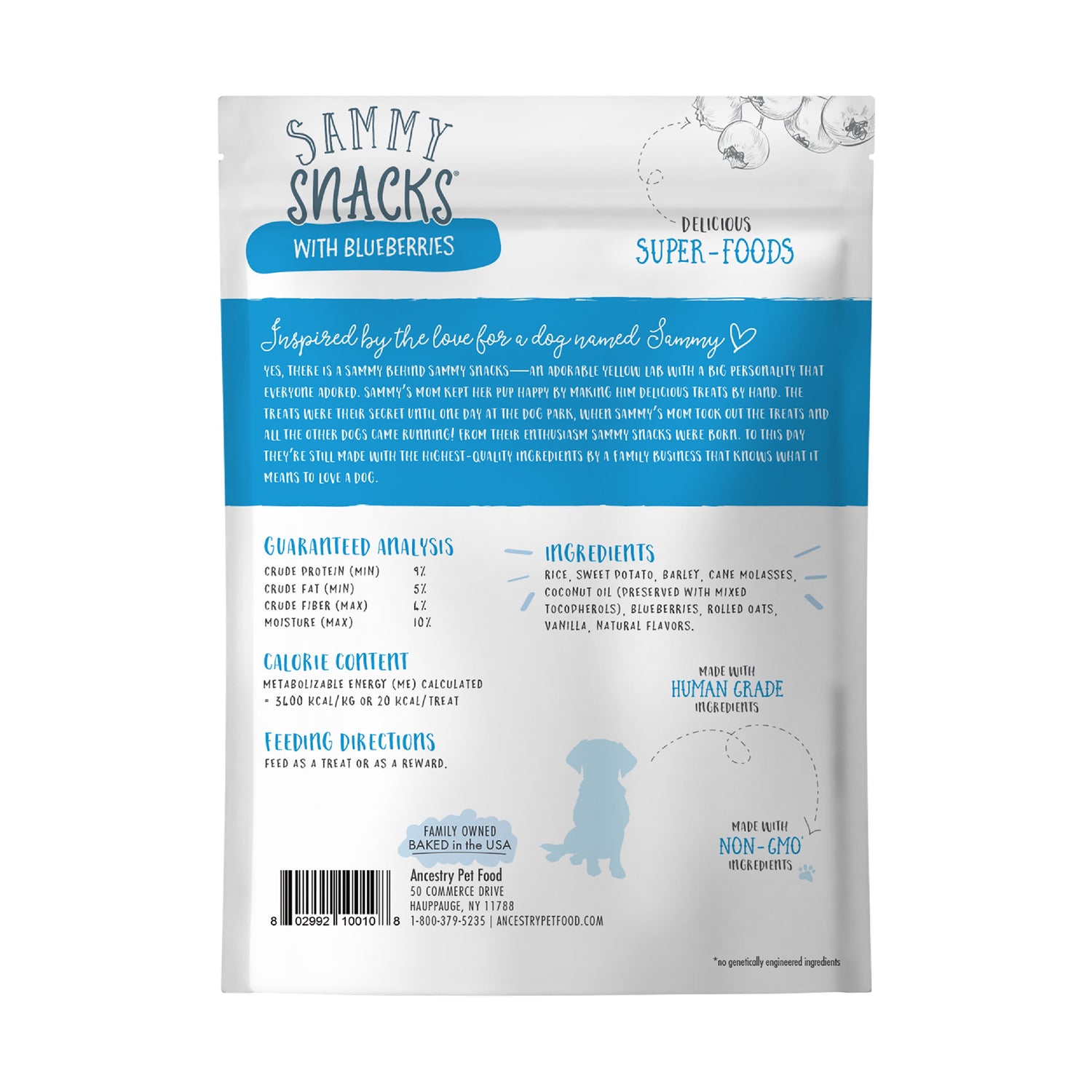 Sammy Snacks With Blueberries Dog Treats