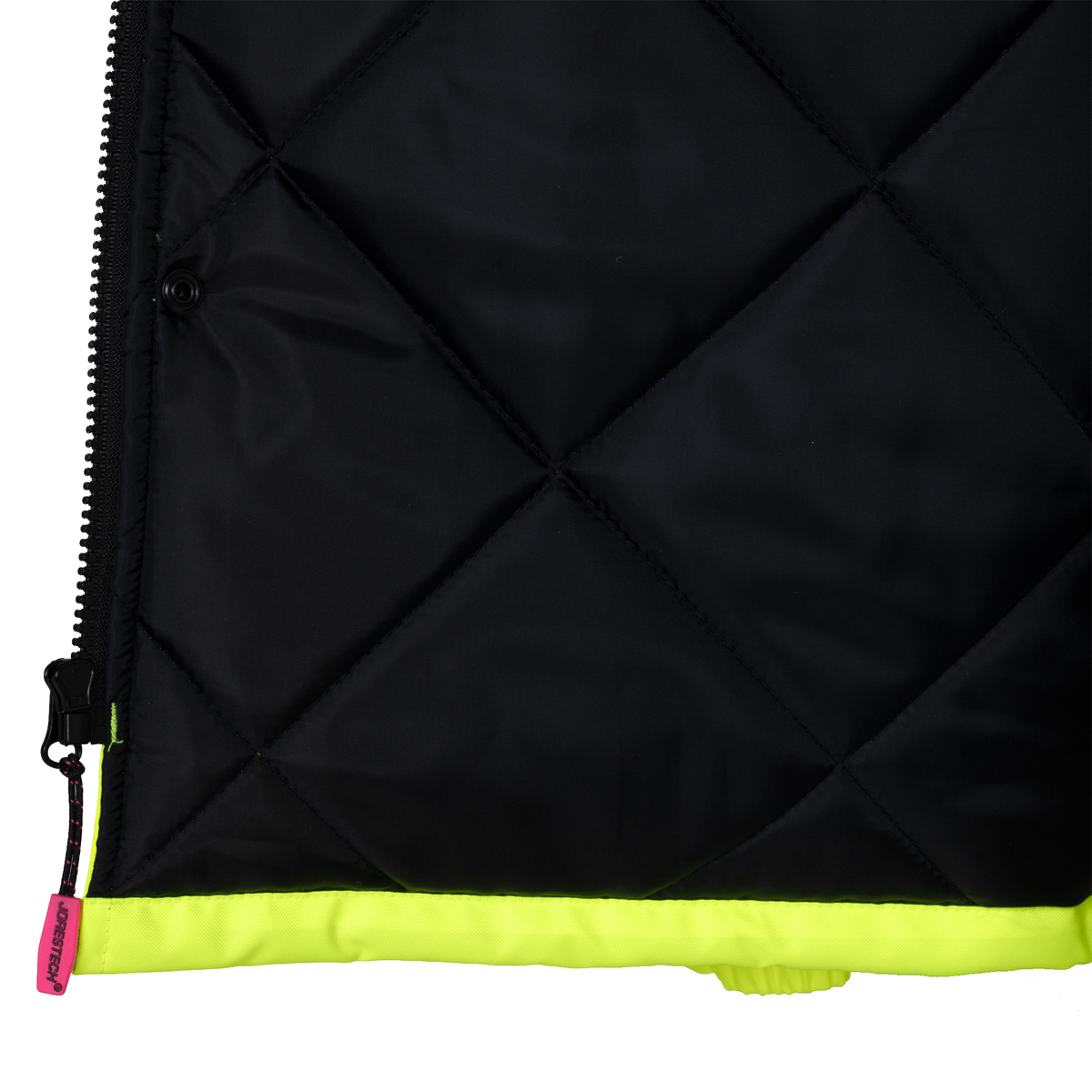 Hi-Vis Two Tone Safety Jacket with Reflective Tapes and Pink Contrast - PinkFit Collection