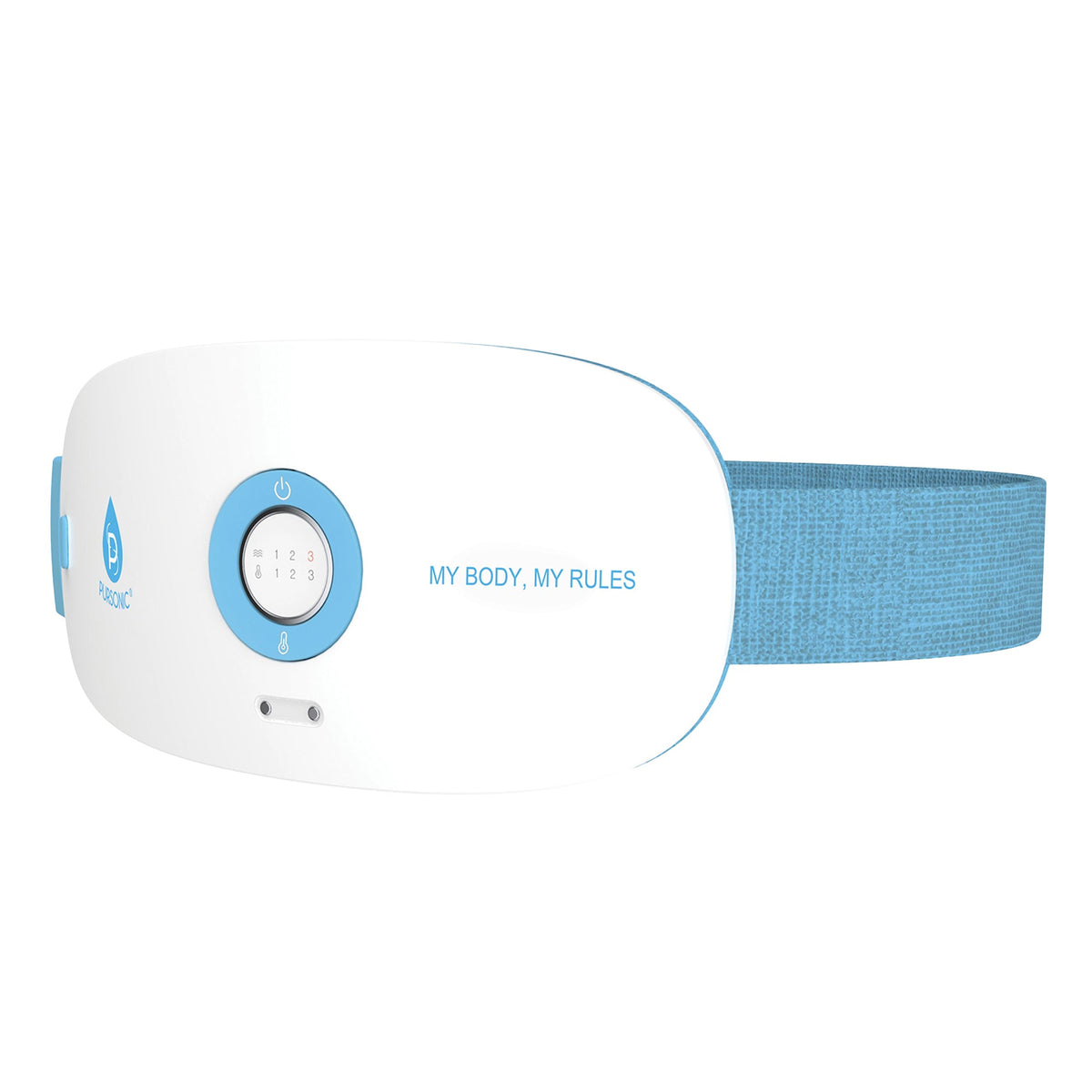 Masajeador de estómago y espalda, 3 niveles de vibración, 3 configuraciones de calor y recargable por USB