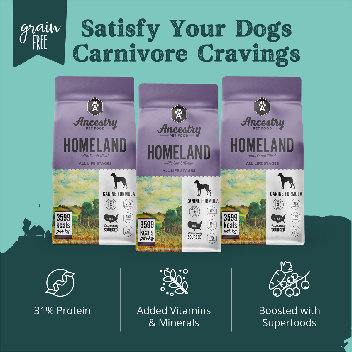 Homeland Lamb Meal & Sweet Potato Dog Food