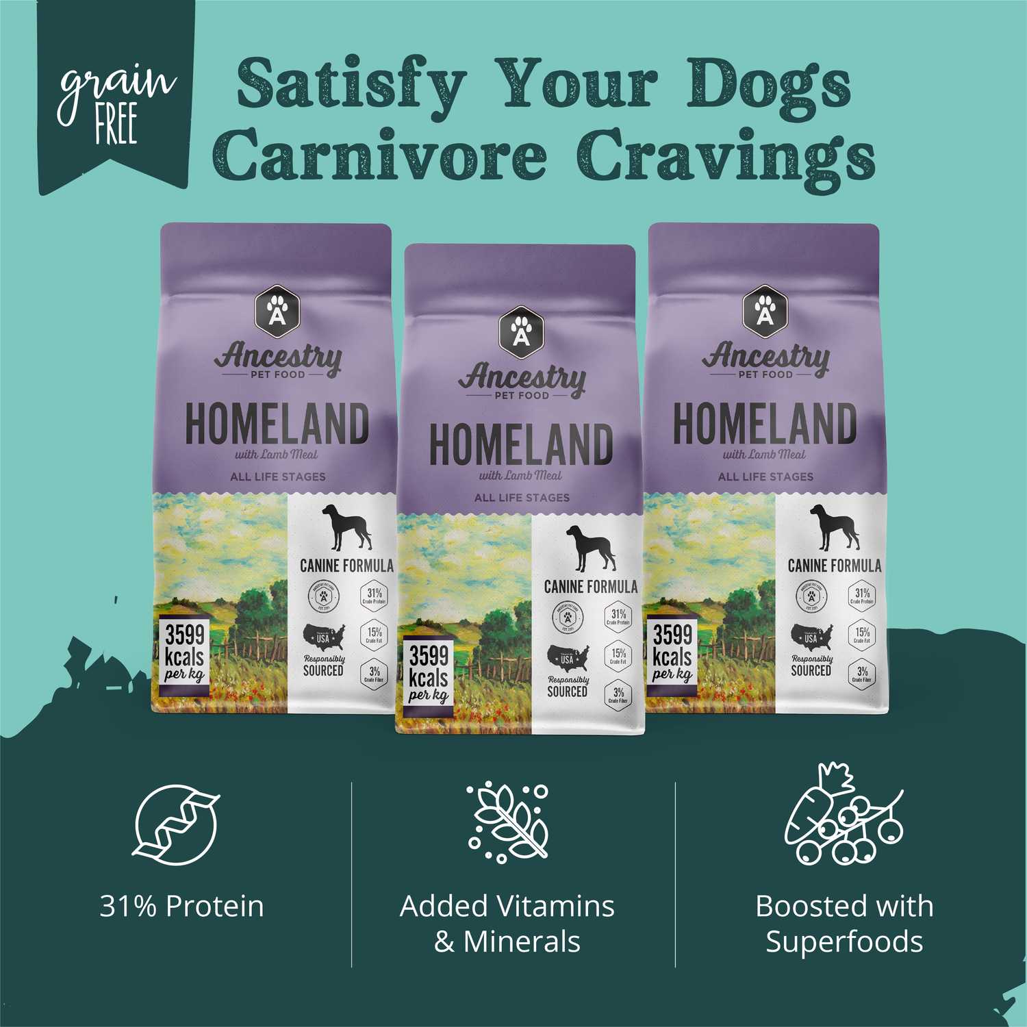 Homeland Lamb Meal & Sweet Potato Dog Food