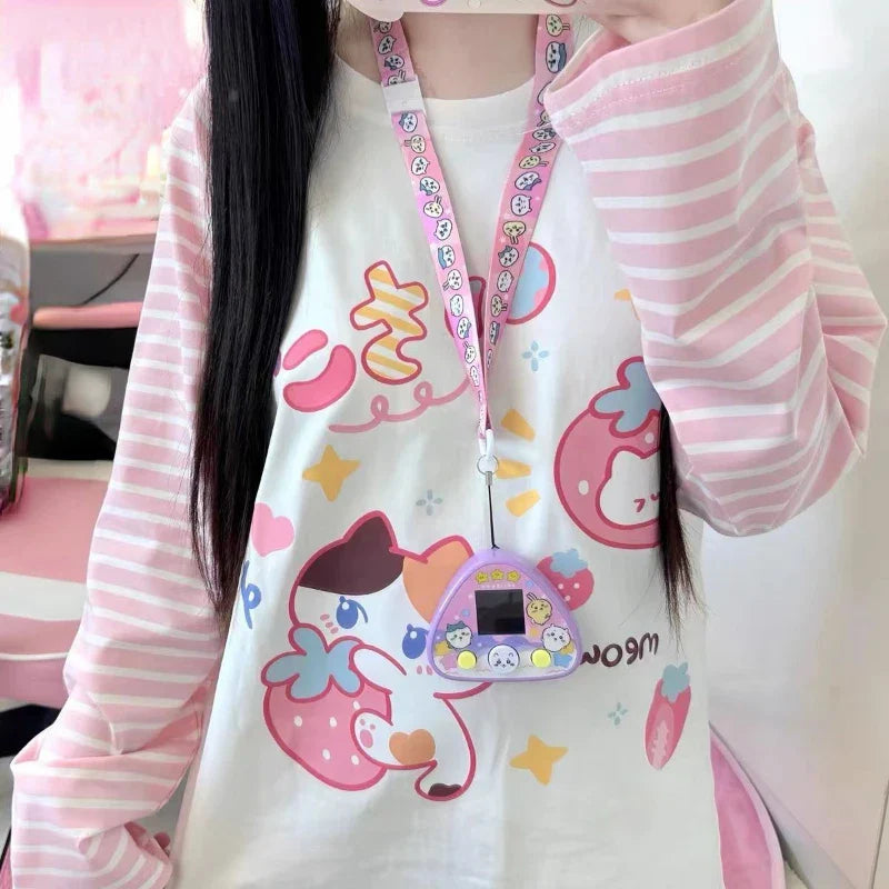 Camiseta Kawaii Harajuku con Gato Fresa
