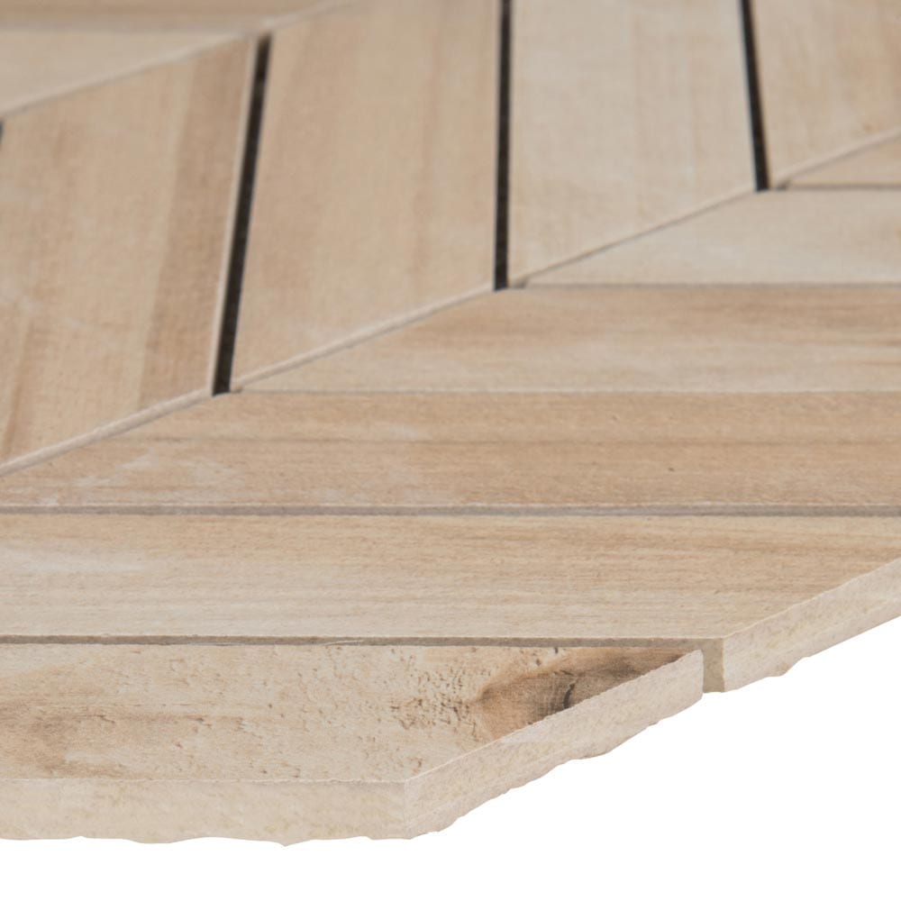 Havenwood Beige Chevron 12"x15" Glazed Porcelain Mesh-Mounted Mosaic Tile - MSI Collection
