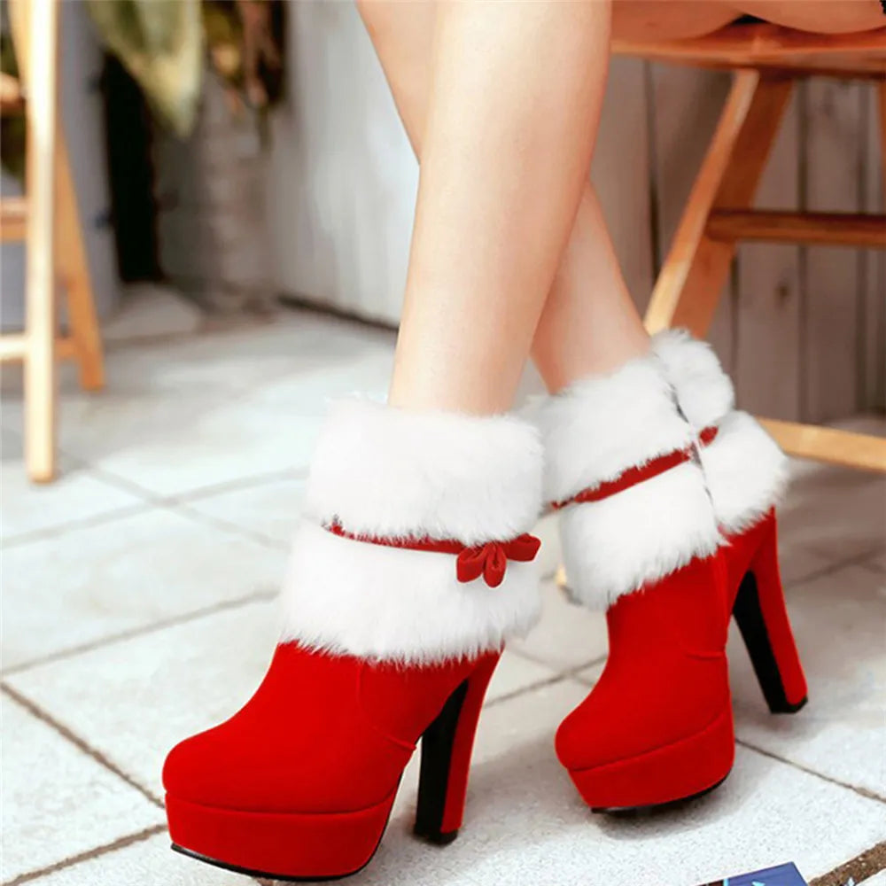 Botines de señora Santa Claus