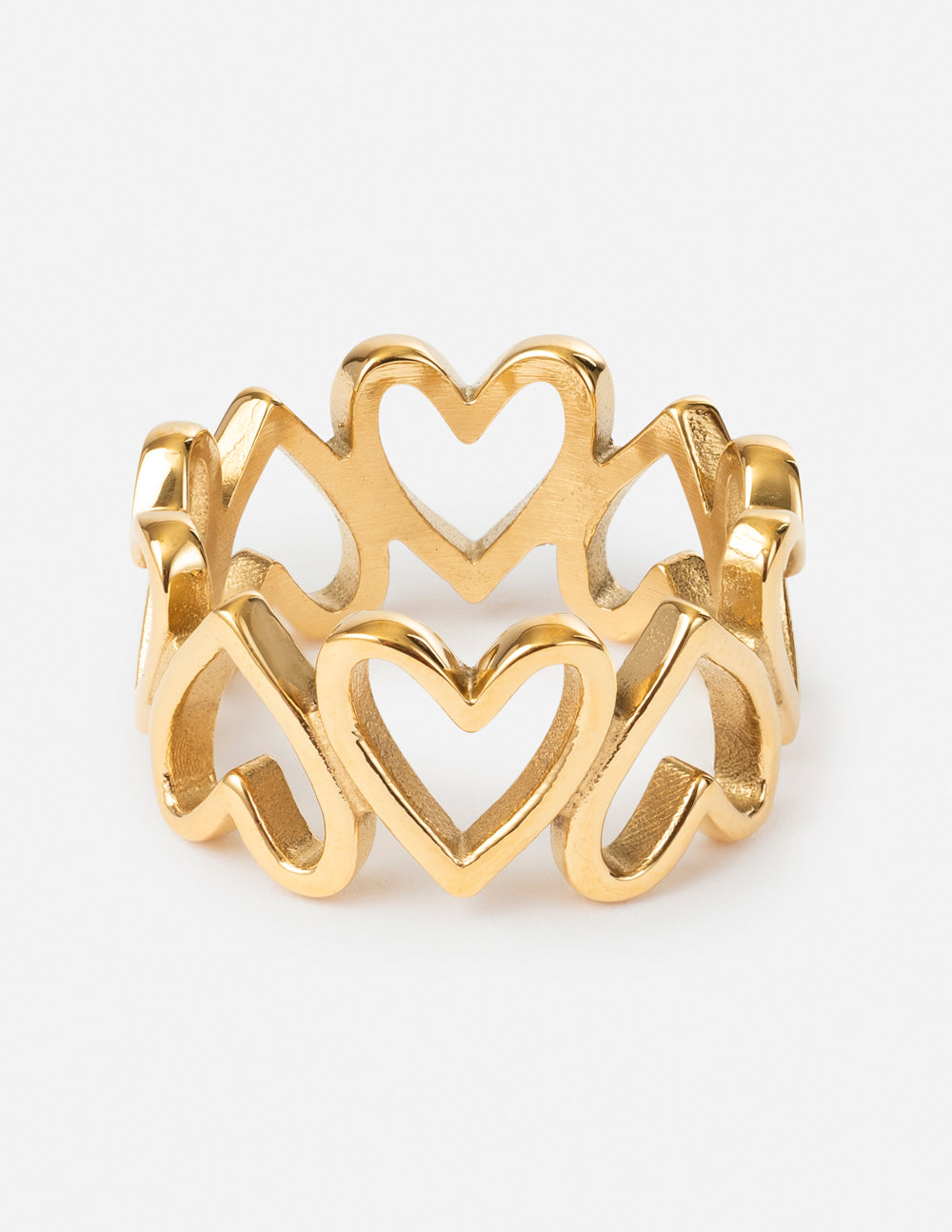 Anillo de cadena de corazón