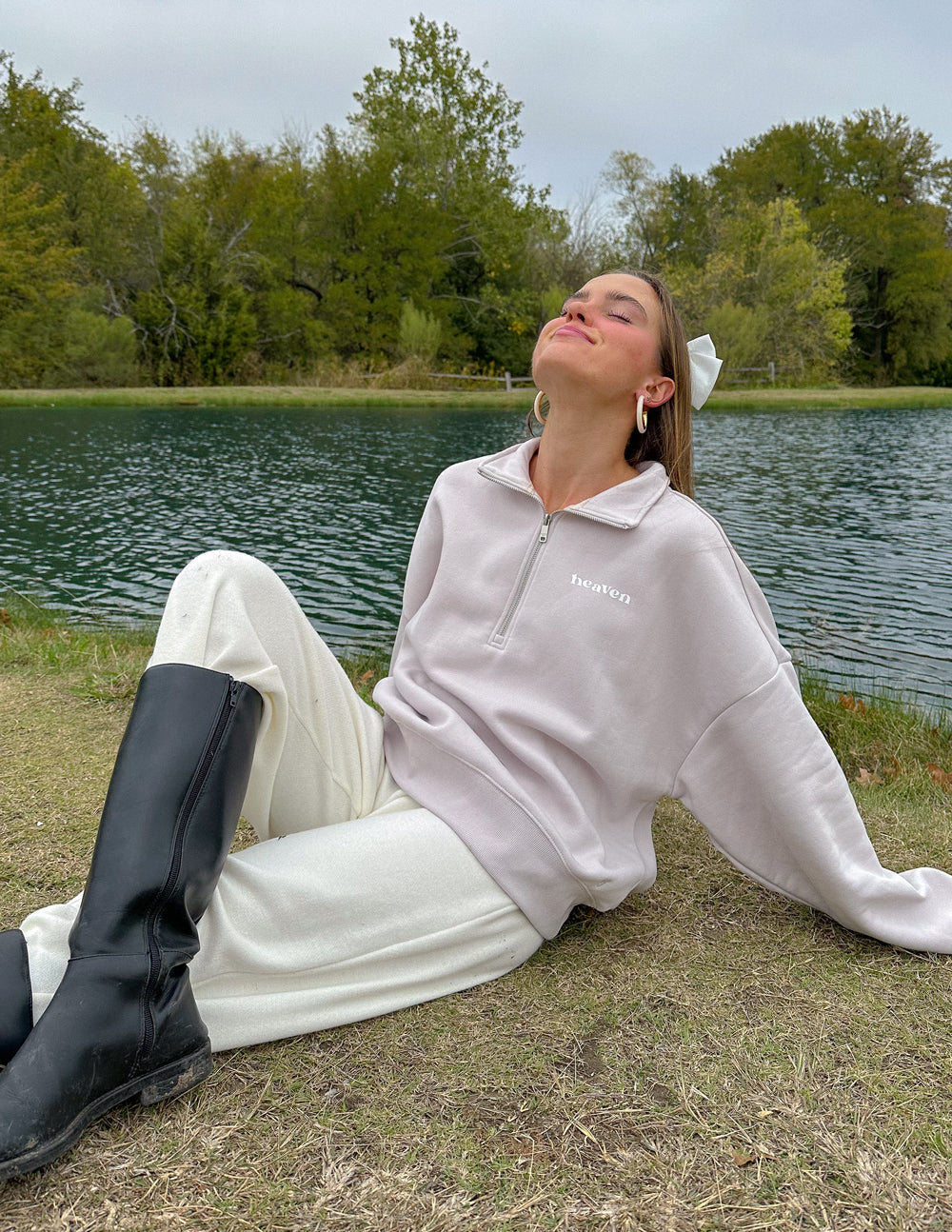 Heaven - Chaqueta de media cremallera para mujer