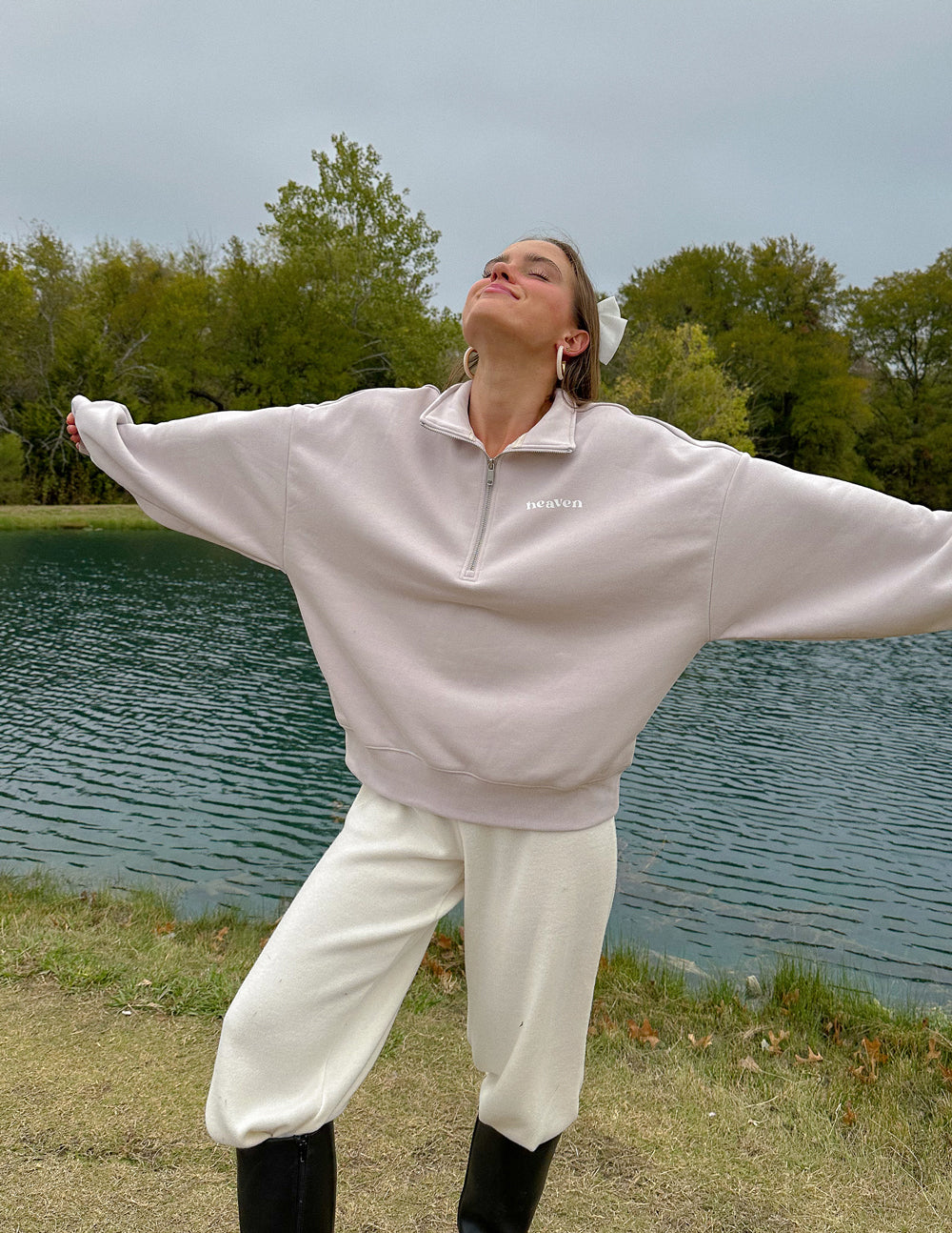 Heaven - Chaqueta de media cremallera para mujer