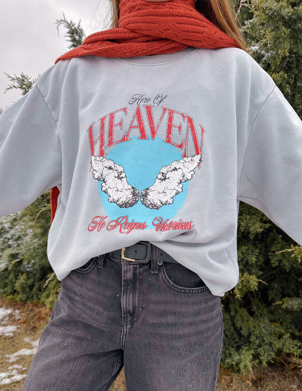 Sudadera unisex con cuello redondo Hero of Heaven