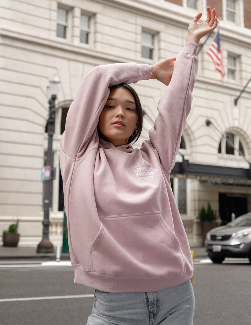 Sudadera unisex "Su amor perdura para siempre" 