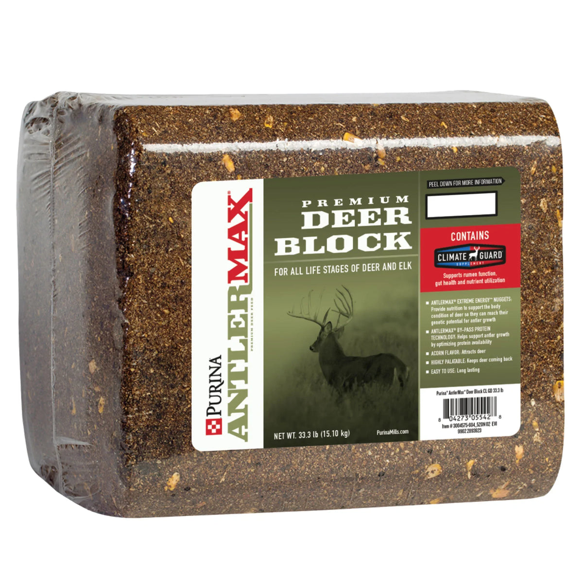 Purina AntlerMax Deer Block con Climate Guard, bloque de 33 lb 