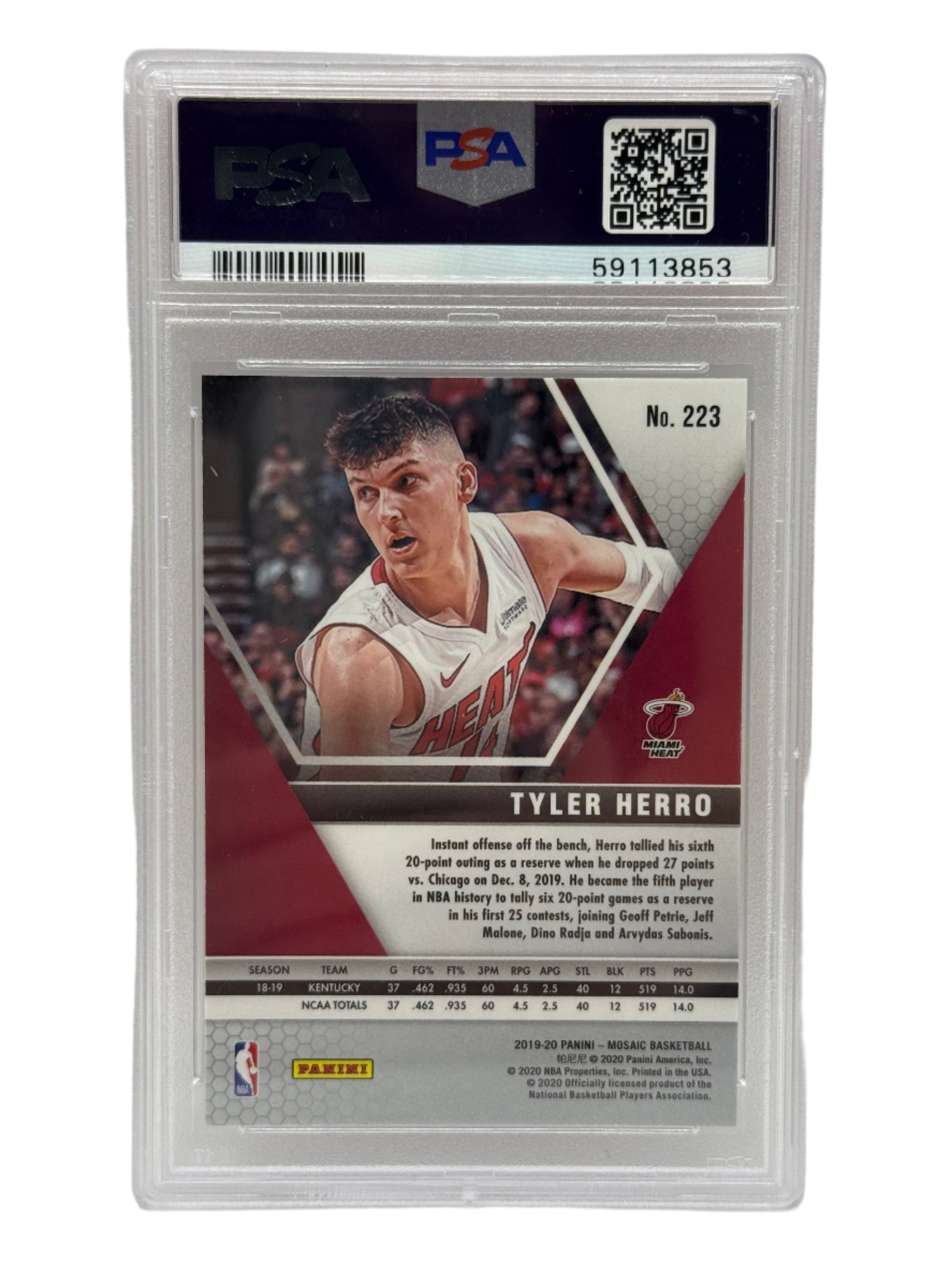 2019 Panini Mosaic Tyler Herro Rookie Card 