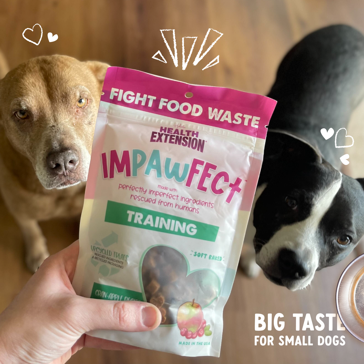 Premios de entrenamiento de arándano y manzana Impawfect 