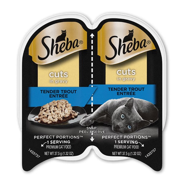 Alimento húmedo Sheba Perfect Portions Cortes de trucha en salsa para gatos (75 g)