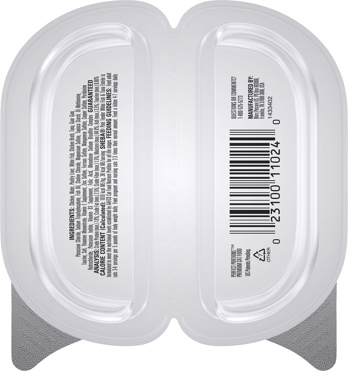 Sheba Perfect Portions Paté Premium – Pescado Blanco y Atún (75g)