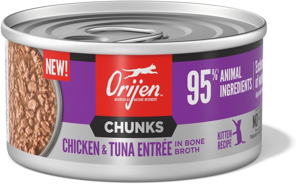 Orijen Trozos y Tiras para Gatitos de Pollo y Atún (85g)