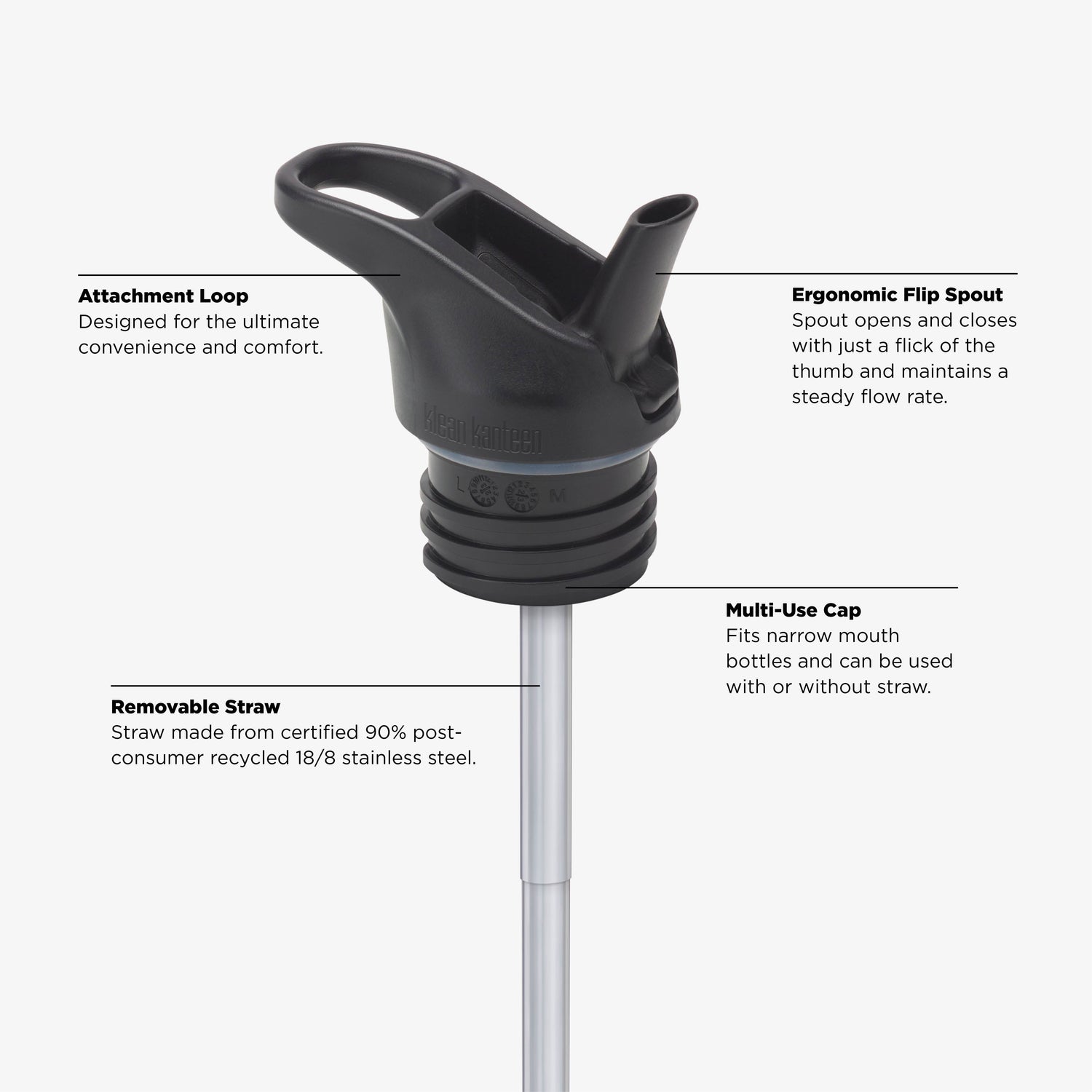 27 oz Classic Water Bottle with Flip Seal Sport Cap and Straw