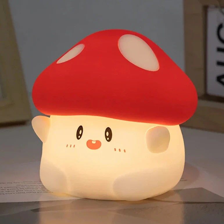 Luz de noche de hongo kawaii