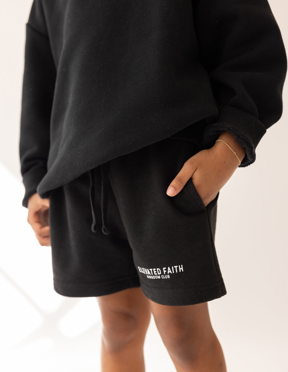 Pantalón corto negro para niños Kingdom Club