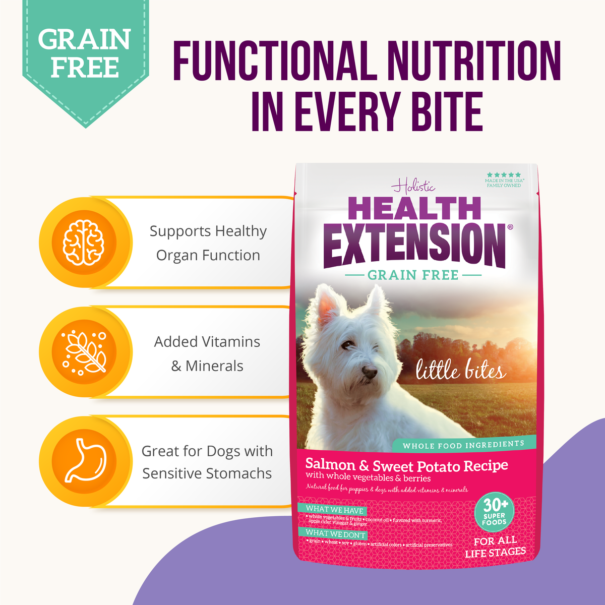 Grain Free Salmon & Sweet Potato Little Bites Dry Dog Food