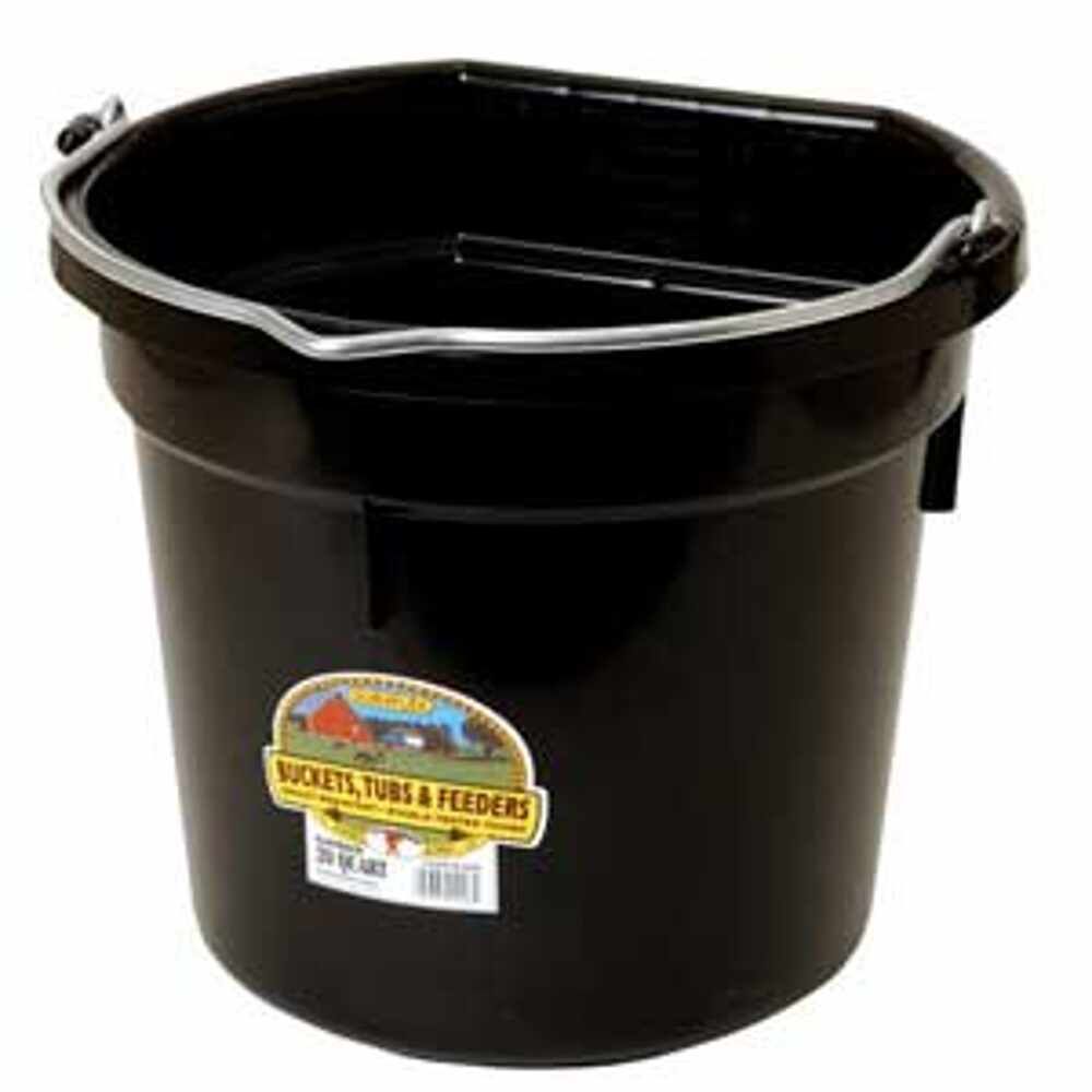20 QT. FLAT BACK - BLACK 12/CS.